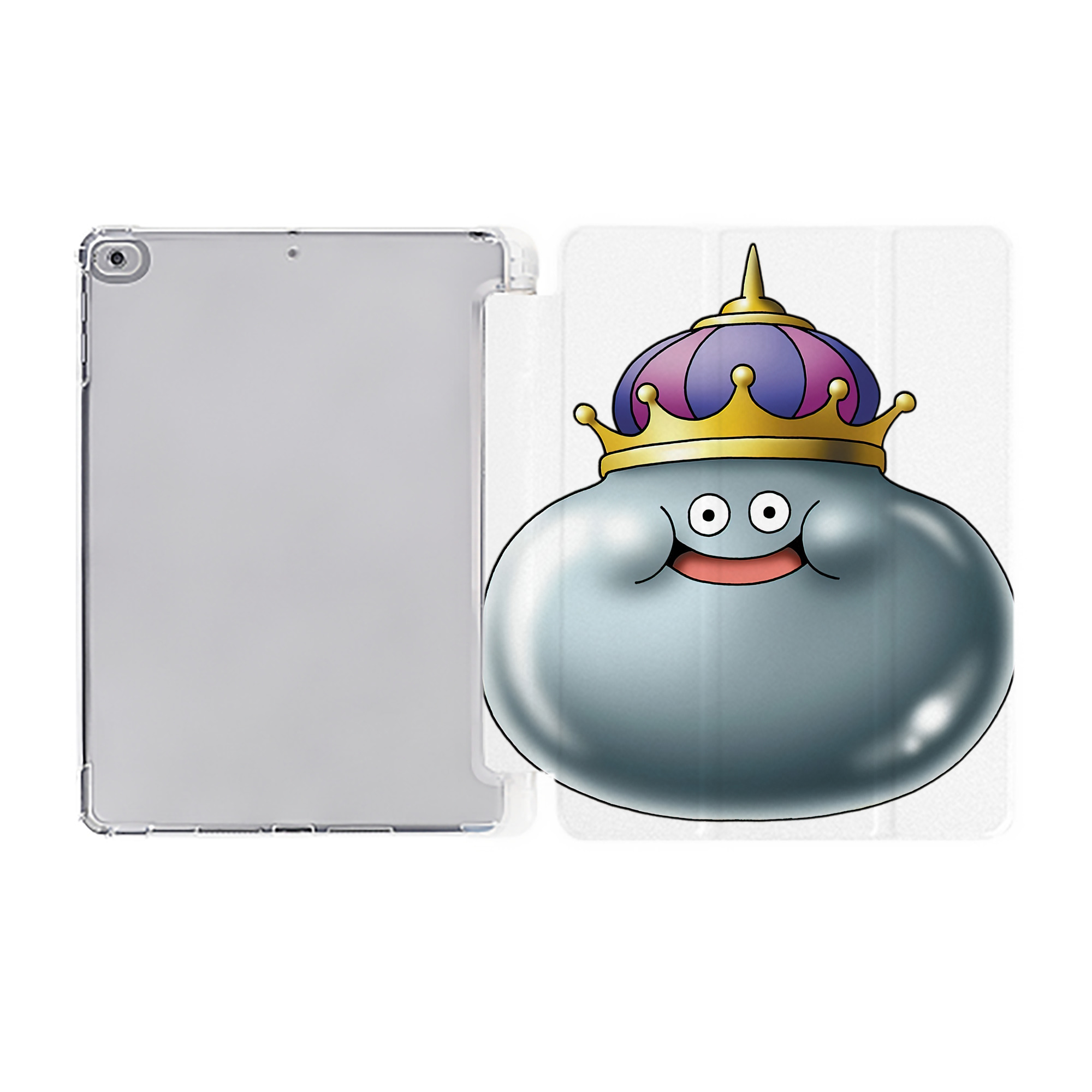 （画像用） ドラゴンクエスト Doragon Kuesuto Dragon Quest IPad ケース ペン収納付き 三つ折りスタンド PUレザー×シリコン 対応機種9.5/10.5/10.9インチ